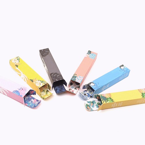White Ivory Paper Material Colorful Printing Gold Foil Cosmetic Lipstick Box