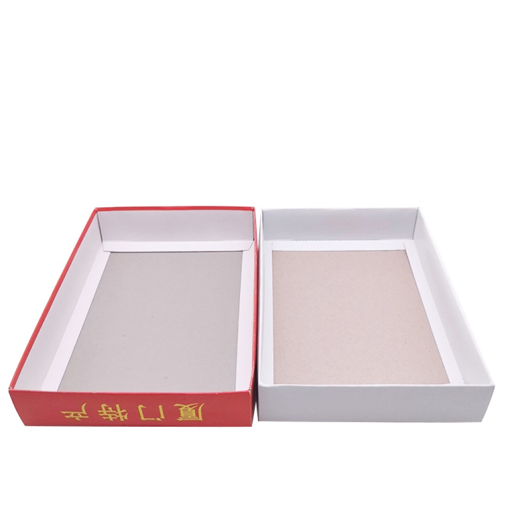 Two pieces top and bottom style ivory card material paper box