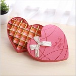 Valentine heart shaped chocolate candy packaging box with ribbon Valentine heart shaped chocolate candy packaging box with ribbon