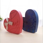 Valentine heart shaped chocolate candy packaging box with ribbon Valentine heart shaped chocolate candy packaging box with ribbon