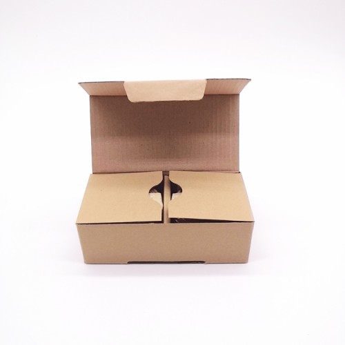 Brown Eflute Corrugated Package Product Box With Cardboard Inlay