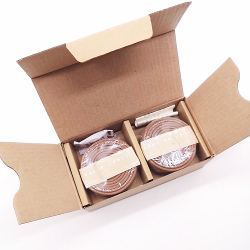 Brown Eflute Corrugated Package Product Box With Cardboard Inlay