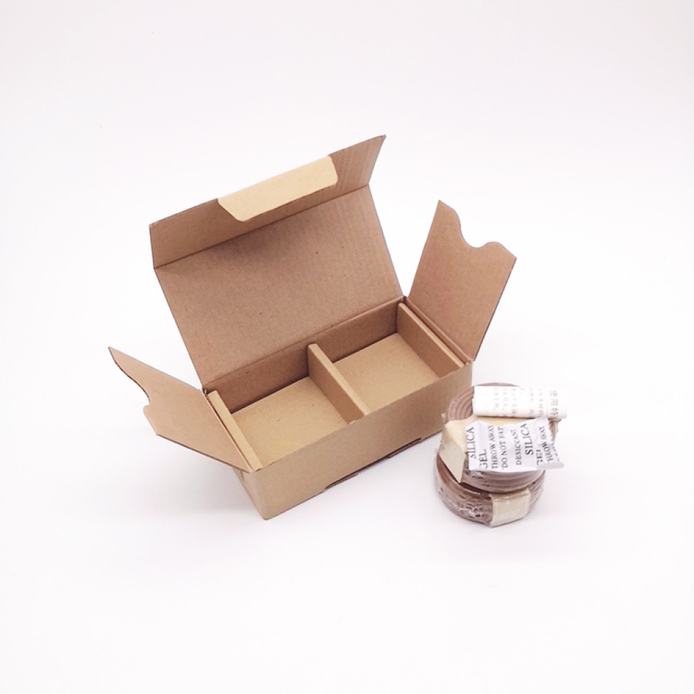 Brown Eflute Corrugated Package Product Box With Cardboard Inlay