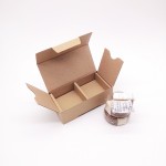 Brown Eflute Corrugated Package Product Box With Cardboard Inlay