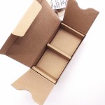 Brown Eflute Corrugated Package Product Box With Cardboard Inlay