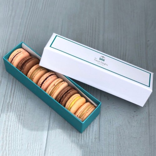 2 Pieces Lid And Base Top And Bottom Logo Printed Rigid Cardboard Box Macarron Gift Box