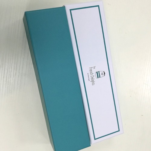 2 Pieces Lid And Base Top And Bottom Logo Printed Rigid Cardboard Box Macarron Gift Box