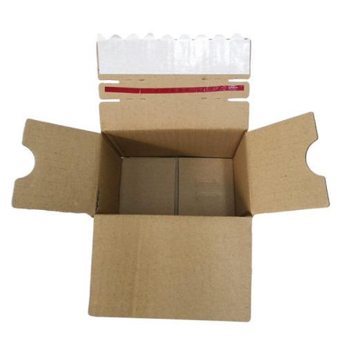 Easy To Tear Off Zipper Closure Corrugated 3 Layers Brown Shipping Box