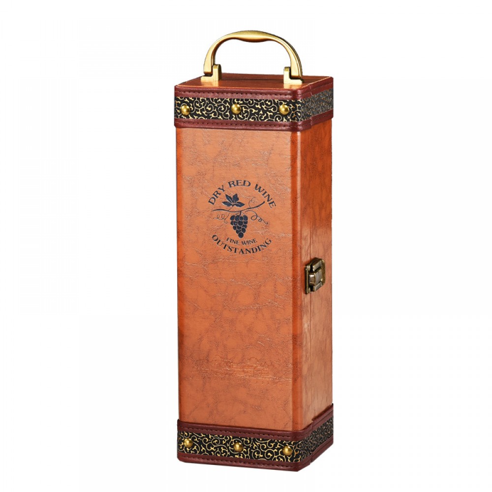 Single Wine PU Leather Gift Box Wholesale, Champagne Wine Box Packaging Customization Single Wine PU Leather Gift Box Wholesale, Champagne Wine Box Packaging Customization