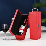 Single Wine PU Leather Gift Box Wholesale, Champagne Wine Box Packaging Customization Single Wine PU Leather Gift Box Wholesale, Champagne Wine Box Packaging Customization