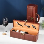 Single Wine PU Leather Gift Box Wholesale, Champagne Wine Box Packaging Customization Single Wine PU Leather Gift Box Wholesale, Champagne Wine Box Packaging Customization