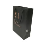 Black Texture Paper Color Matt Lamnation Paper Bag With Rope Handle Black Texture Paper Color Matt Lamnation Paper Bag With Rope Handle