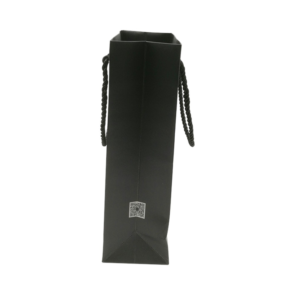 Black Texture Paper Color Matt Lamnation Paper Bag With Rope Handle Black Texture Paper Color Matt Lamnation Paper Bag With Rope Handle
