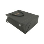 Black Texture Paper Color Matt Lamnation Paper Bag With Rope Handle Black Texture Paper Color Matt Lamnation Paper Bag With Rope Handle