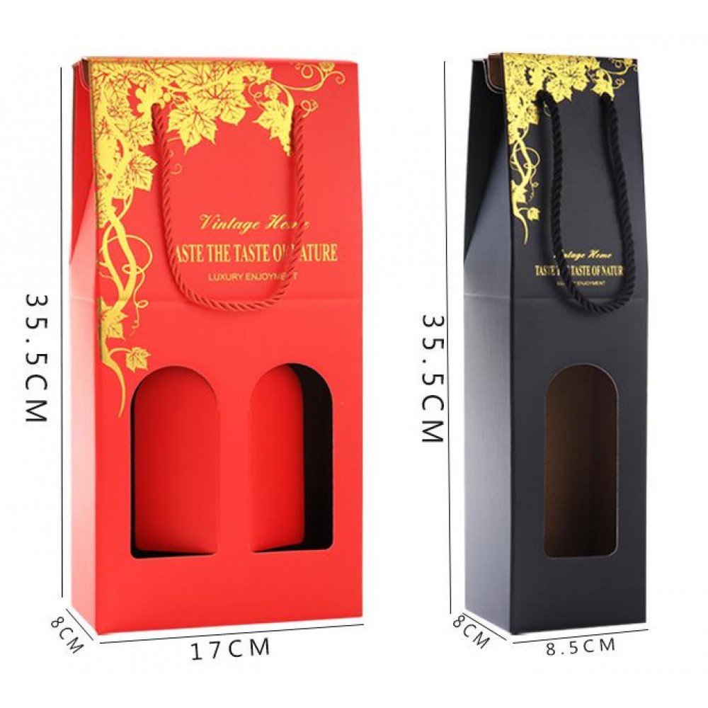 Red Wine Packaging Gift Box Wholesale, Single Two Red Wine Paper Bag Packaging Box Customization, Wine Portable Gift Boxes Custom Red Wine Packaging Gift Box Wholesale, Single Two Red Wine Paper Bag Packaging Box Customization, Wine Portable Gift Boxes Custom