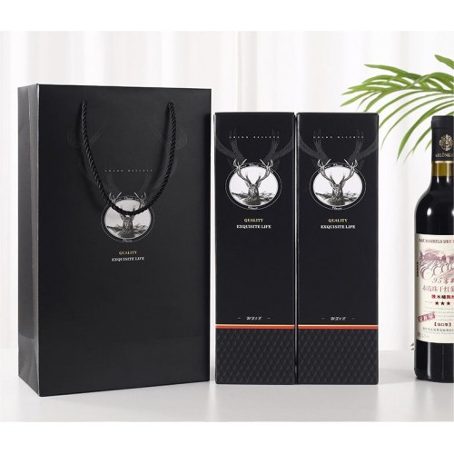 Universal Red Wine Gift Box, Single and Double Wine Packaging Boxes, Colorful Printing Wine Box