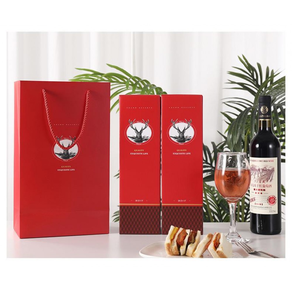 Universal Red Wine Gift Box, Single and Double Wine Packaging Boxes, Colorful Printing Wine Box Universal Red Wine Gift Box, Single and Double Wine Packaging Boxes, Colorful Printing Wine Box
