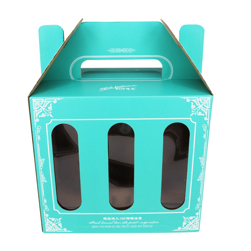 Custom Portable Beer Corrugated Packaging Box, Wholesale Bottled Beverage Paper Boxes Custom Portable Beer Corrugated Packaging Box, Wholesale Bottled Beverage Paper Boxes