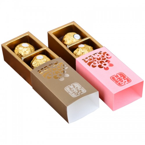 Luxury Small Custom Wedding Chocolate Favor Box Chocolate Drawer Boxes With Dividers